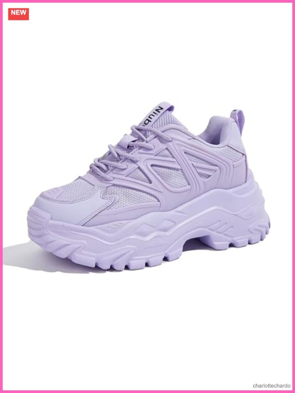 Chunky Platform Sneakers Women Comfortable Casual Lace Up Walking Shoes Non-slip